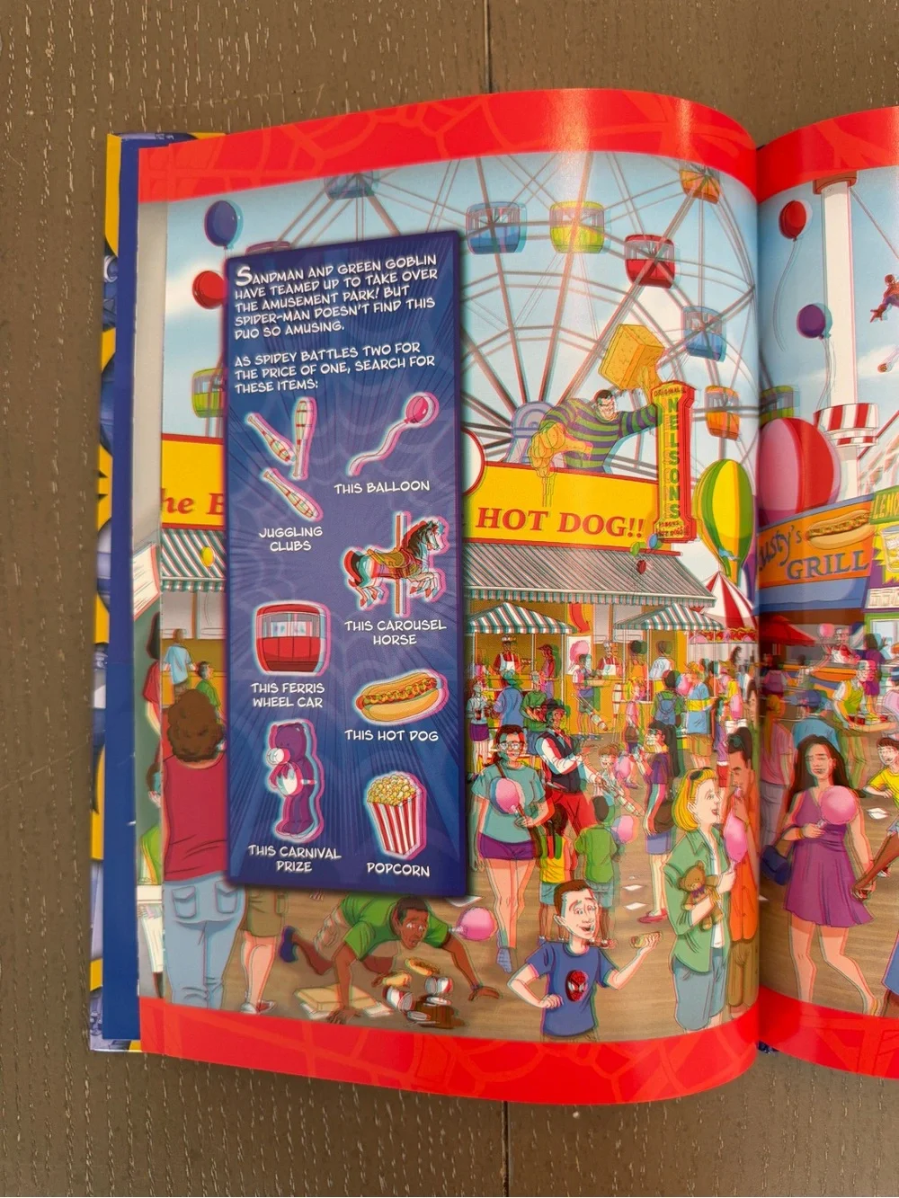 Disney Princess & Marvel Spider-Man Look & Find 3D Kids Books Bundle